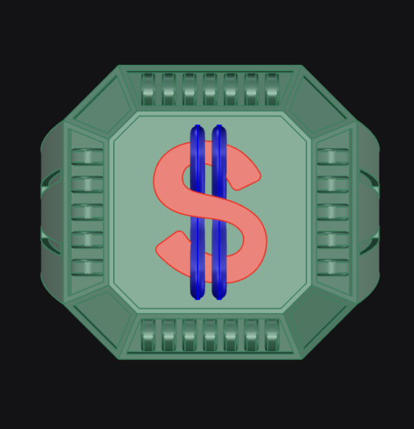 Dollar sign Gents Ring