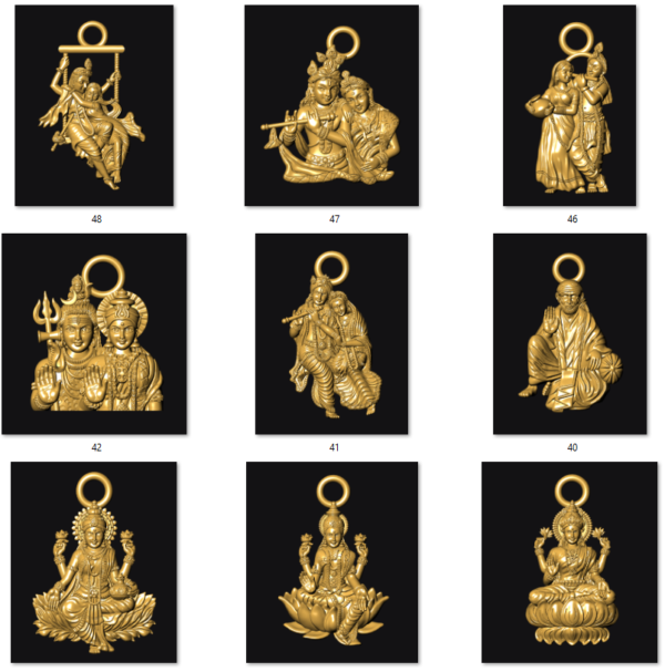 2 Gram mixed GOD pendant stl - Image 2