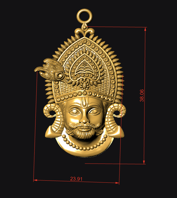 Khatu Shyam baba pendent - Image 3